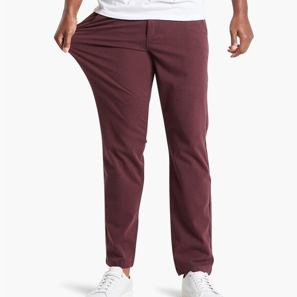 MUGSY Ports Classic Fit Chino Pants Maroon Stretch Size 31 - Picture 1 of 7